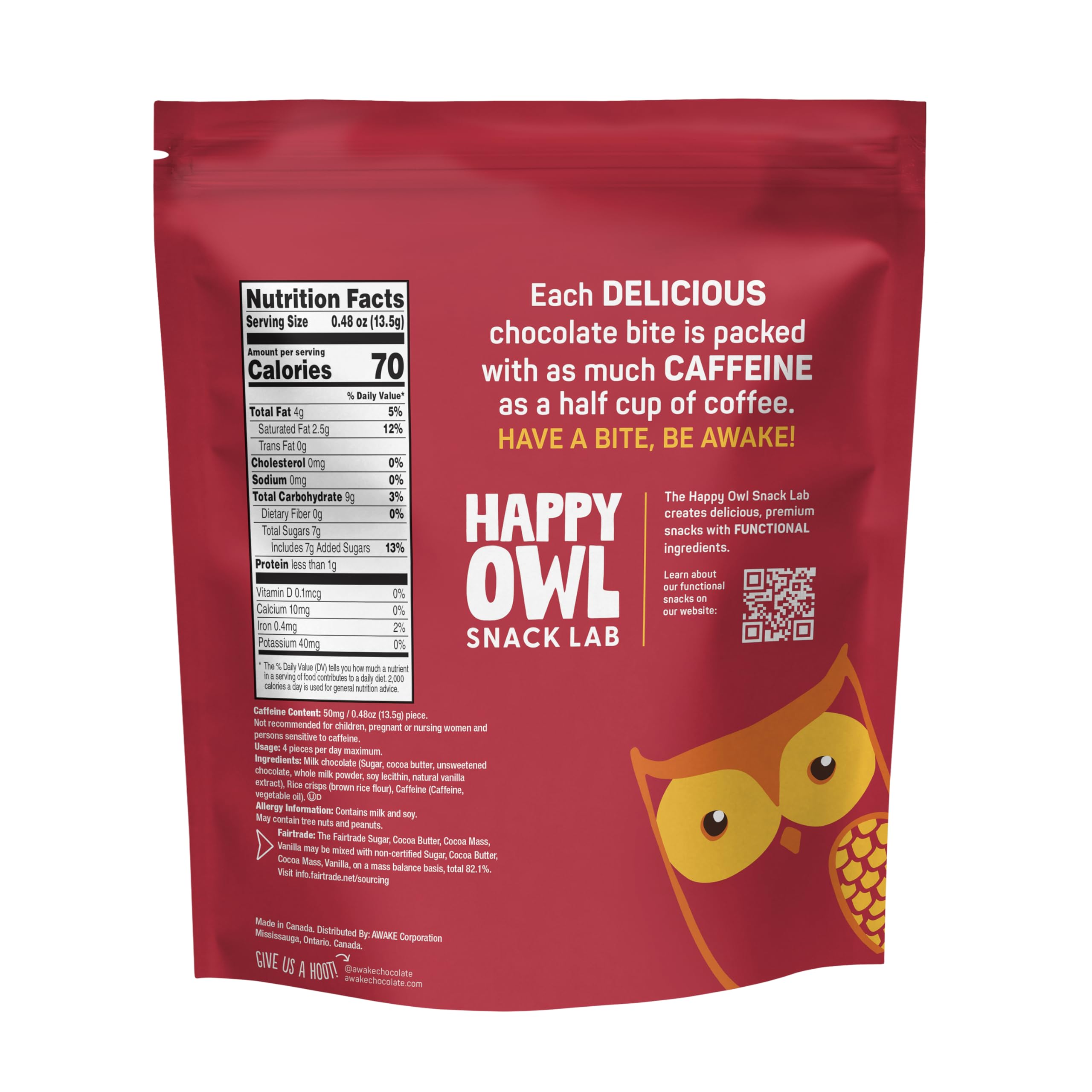 AWAKE - Caffeinated Chocolate Bites