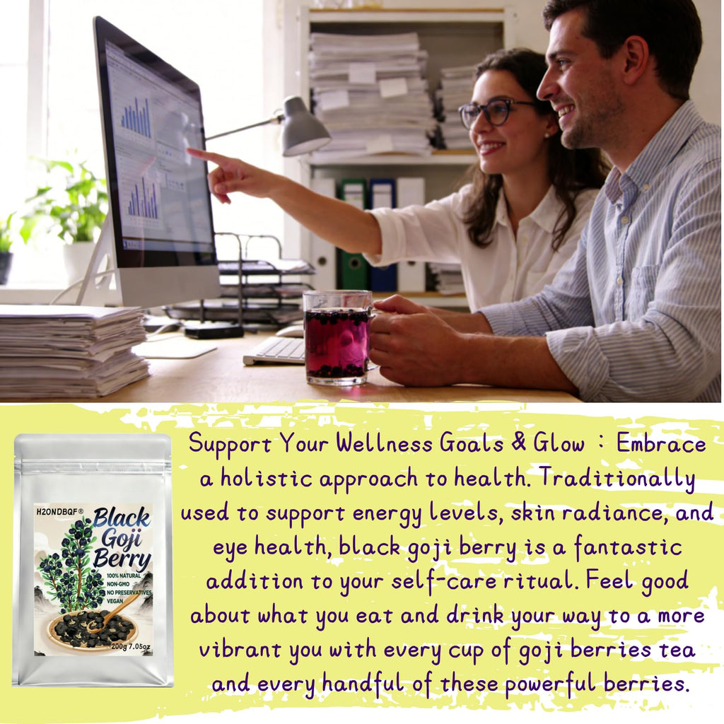Wild Black Goji Berries, Himalayan Superfood for Tea, 7.05 oz (200g)
