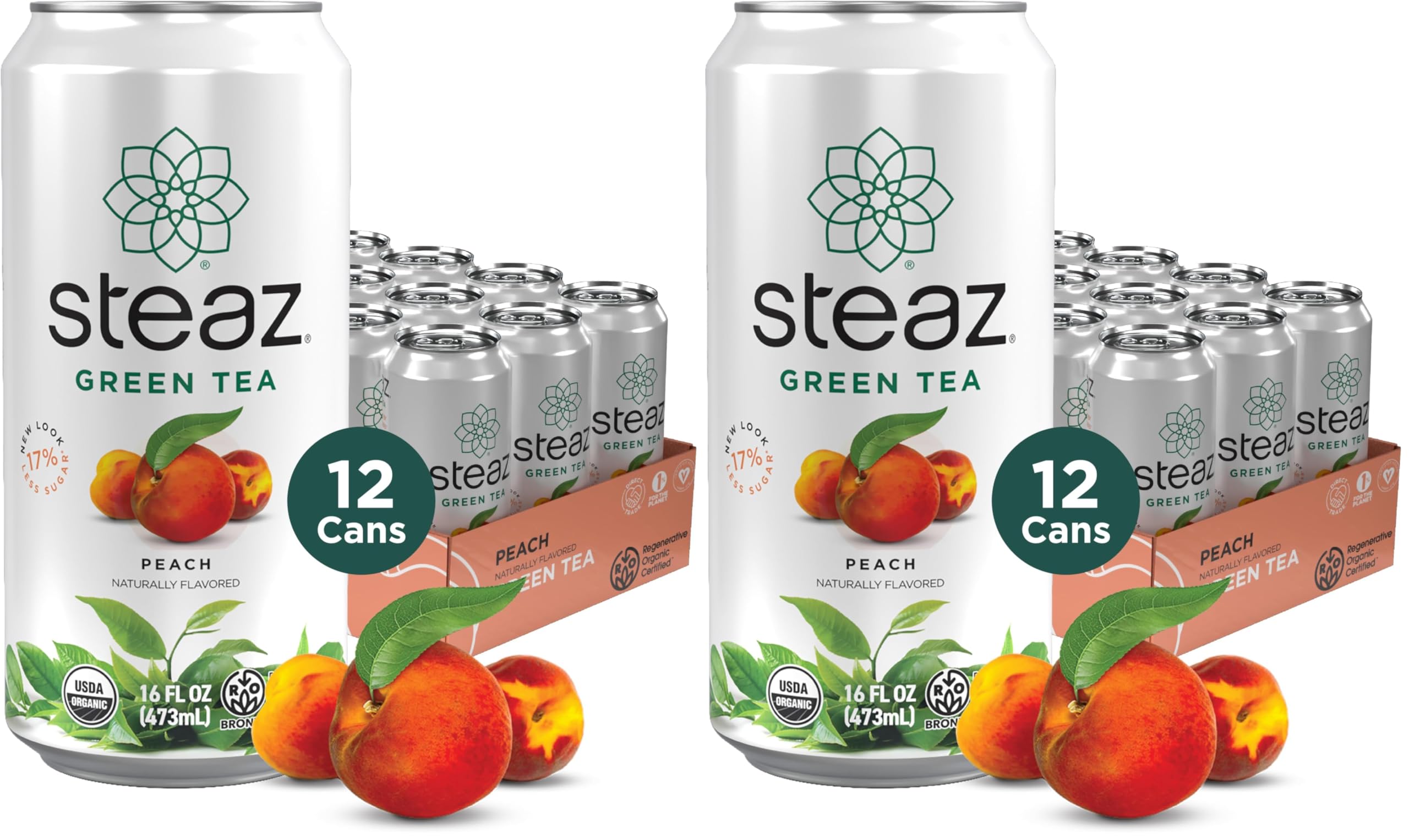 Organic Green Tea – Zero Sugar, 12 Pack