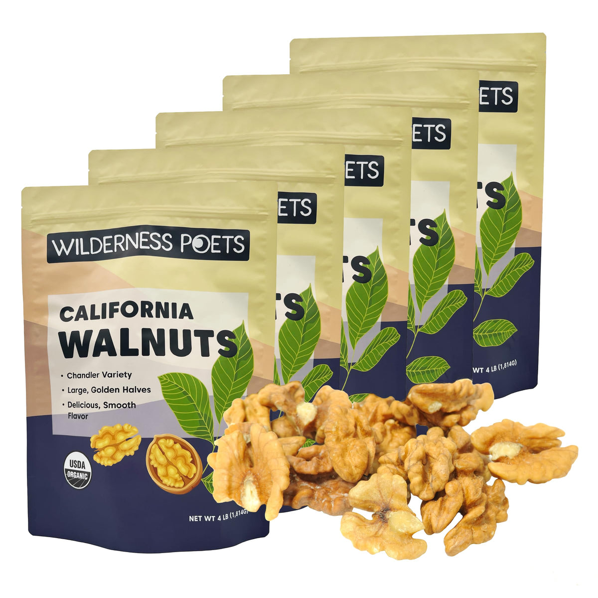 Organic Raw California Walnut Halves – Unsalted & Shelled
