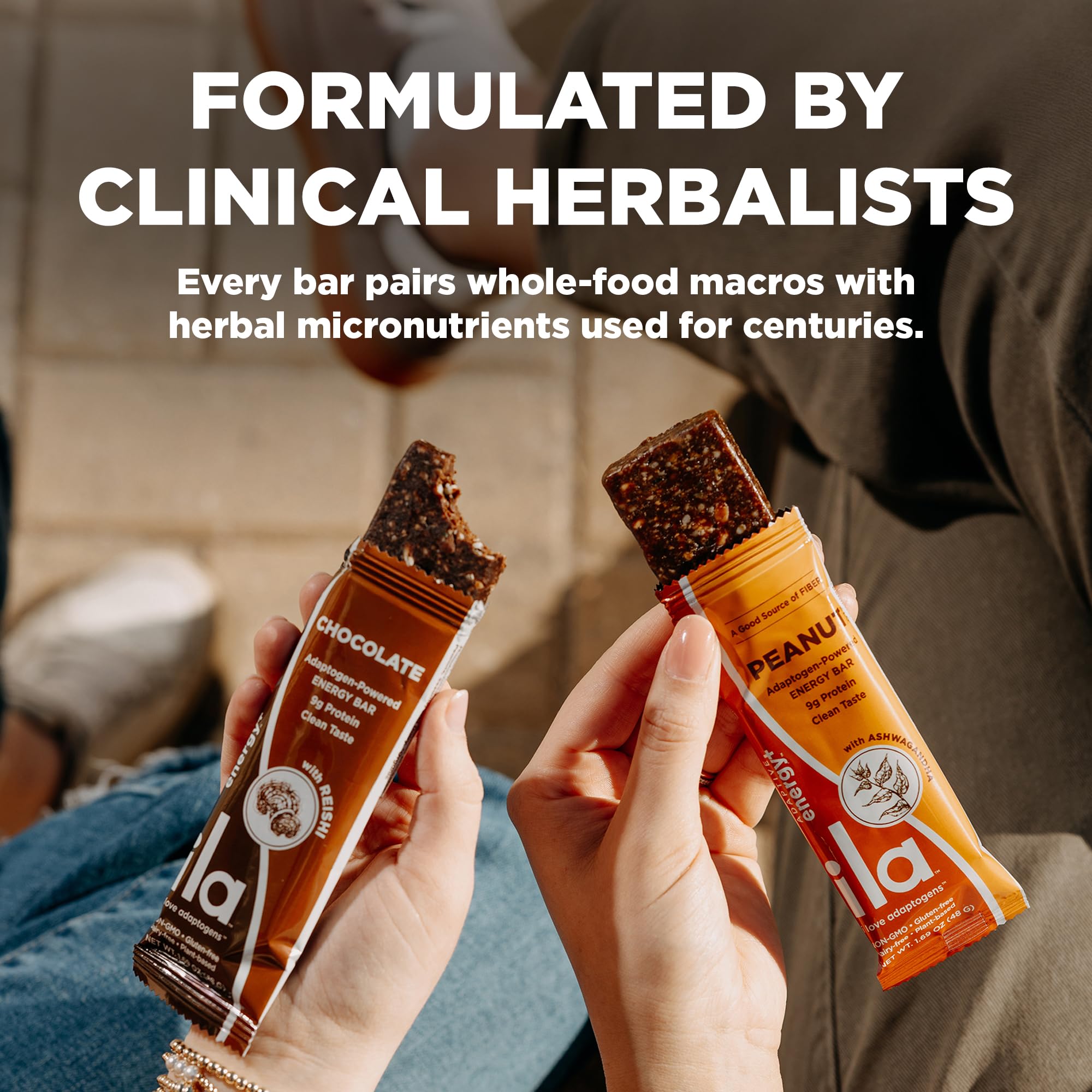 Peanut & Chocolate Adaptogen Energy Bar – 9g Plant Protein