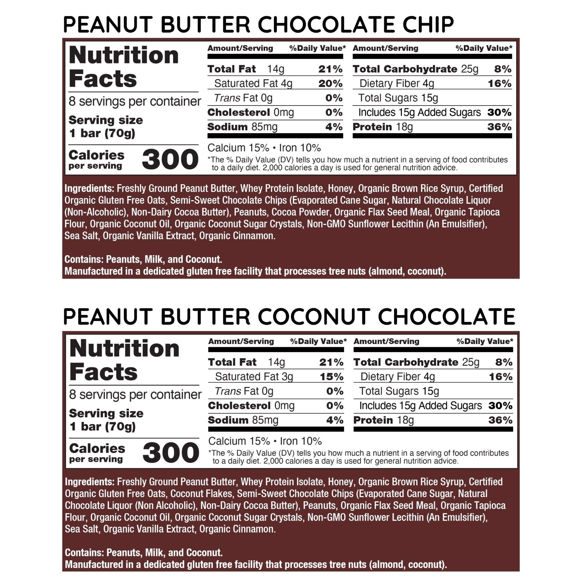 Peanut Butter Protein Bars Variety Pack – 24 Count