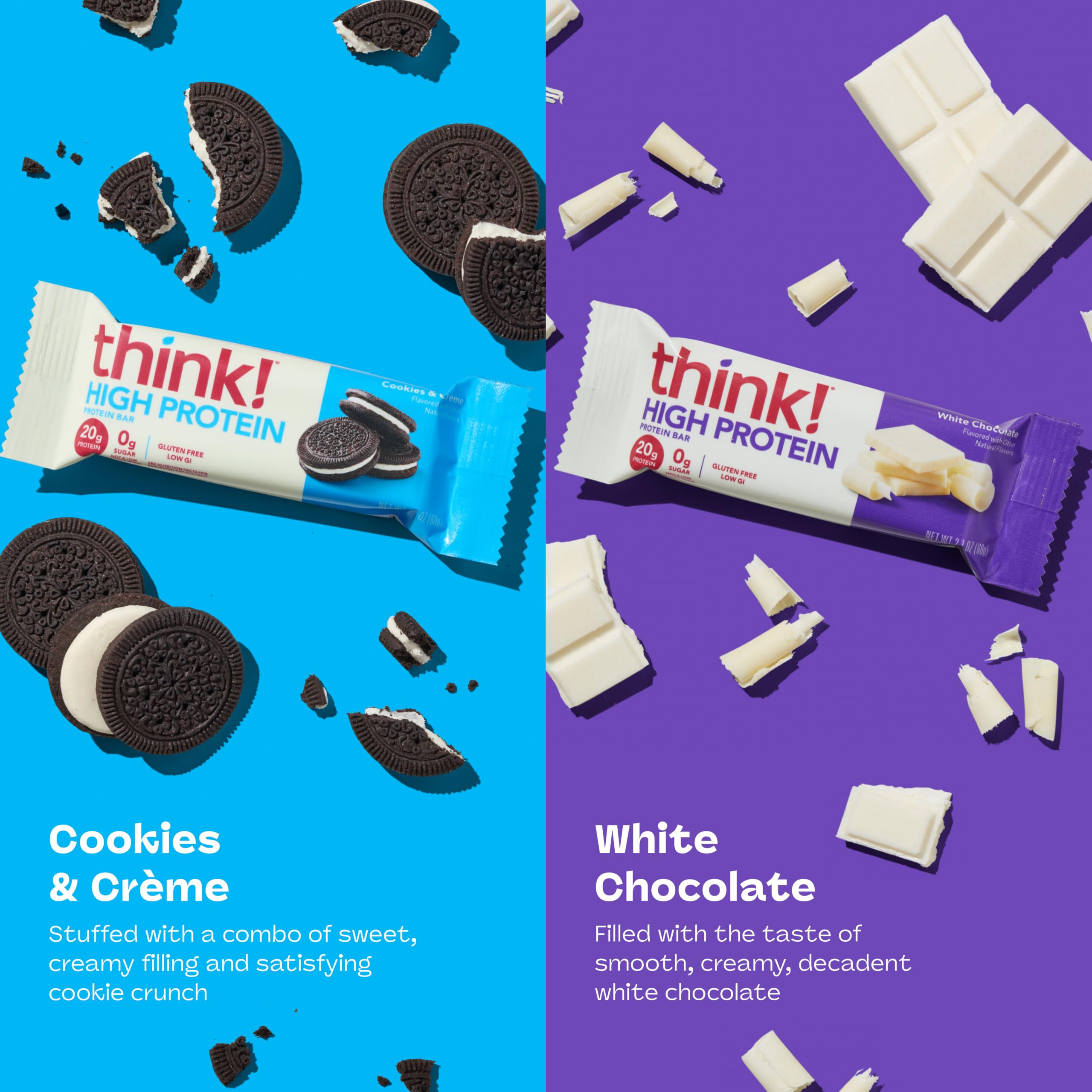 Cookies & Crème Protein Bars – High Protein, Gluten-Free, Sugar-Free