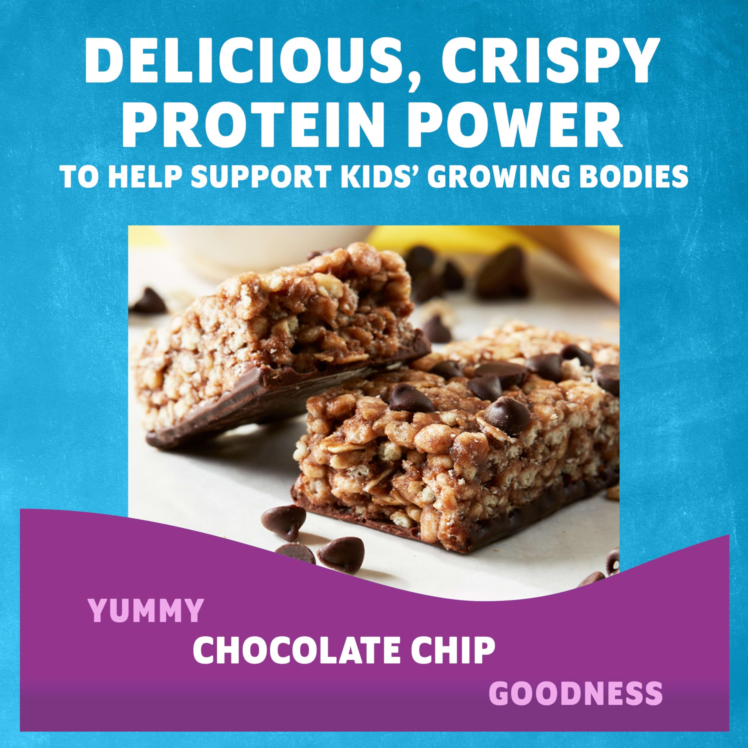 Chocolate Chip Crispy Protein Bars – Organic Oats, Gluten-Free