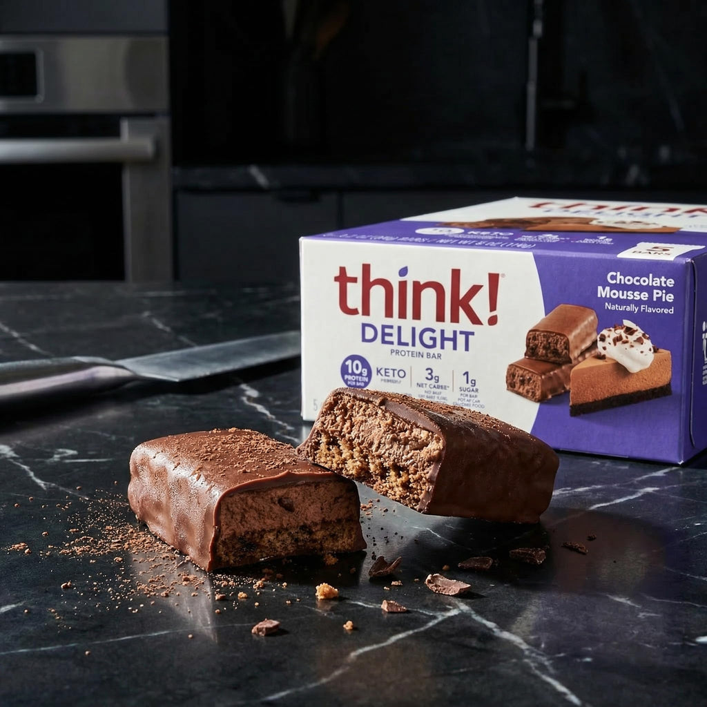 Chocolate Mousse Pie Protein Bars – High Protein, Low Carb, Gluten-Free
