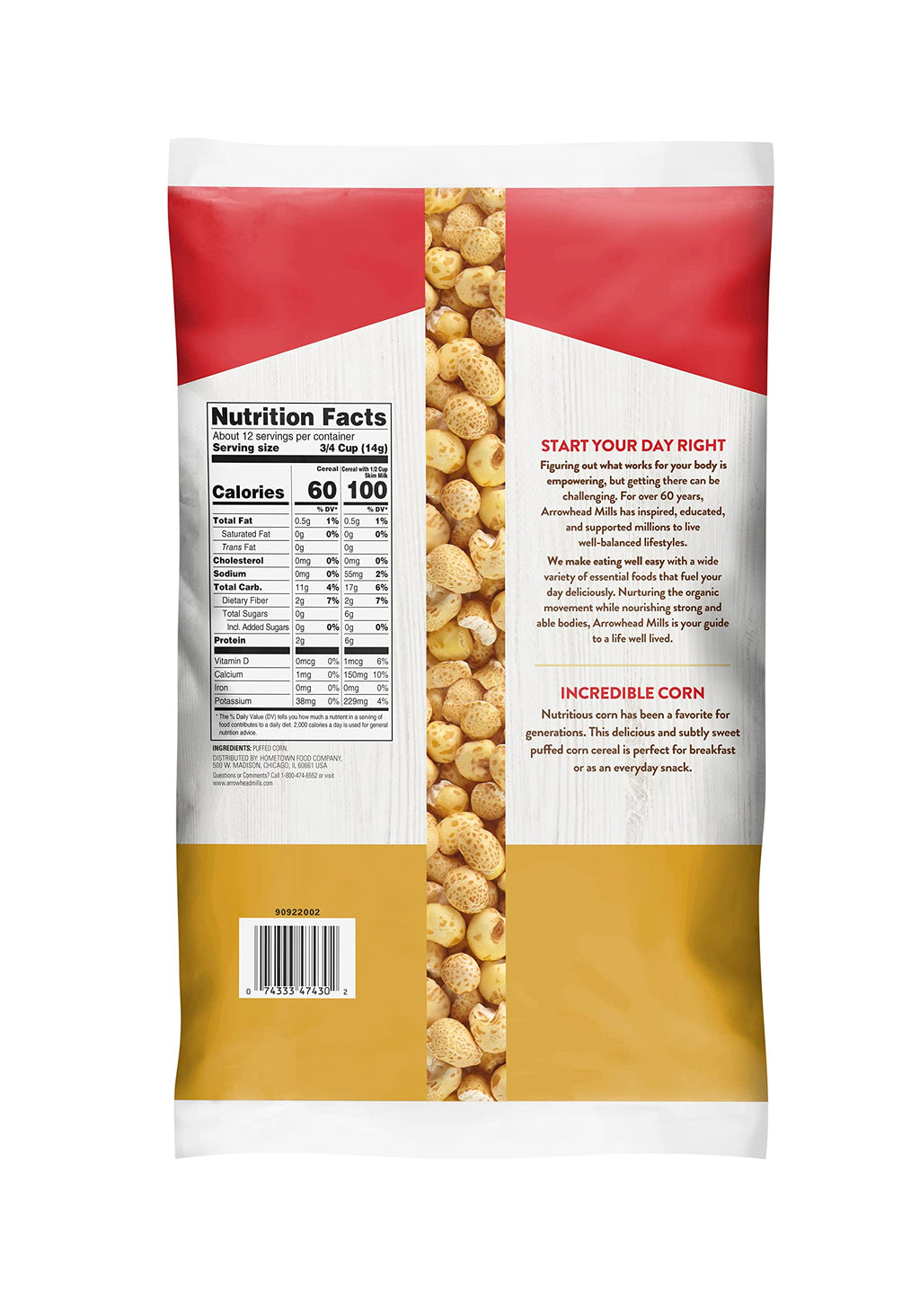 Arrowhead Mills Puffed Corn Cereal 6 OZ(Pack of 60)60
