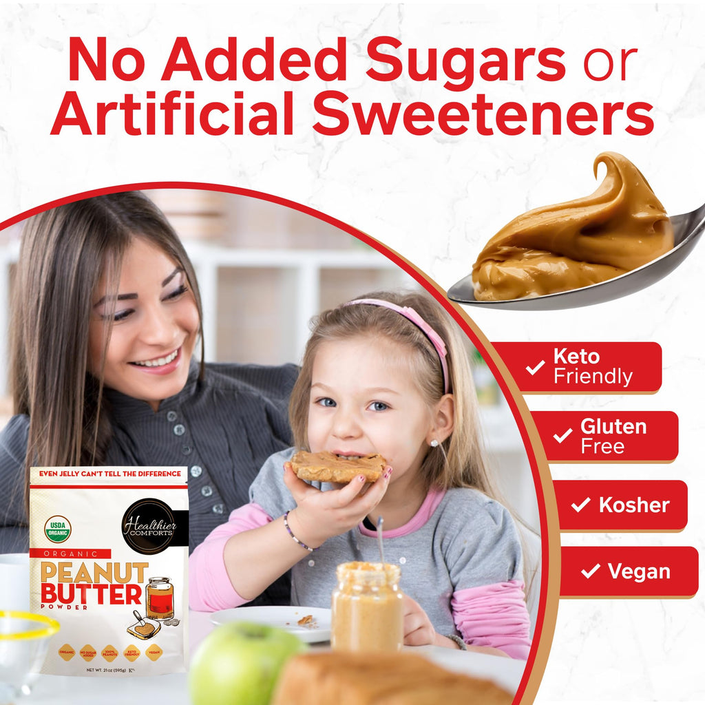 Healthier Comforts Organic Peanut Butter Powder - Parent