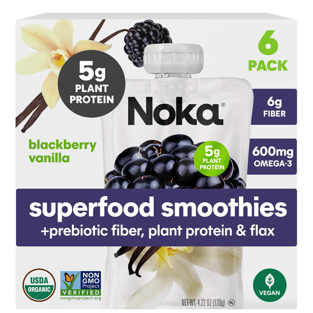 Organic Superfood Fruit Smoothie Pouches – Plant Protein & Prebiotic Fiber