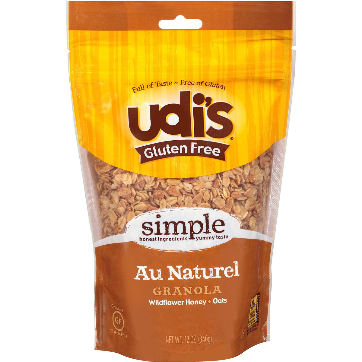 Udi's Gluten Free Au Natural Granola, Pack of 6, 12 Oz