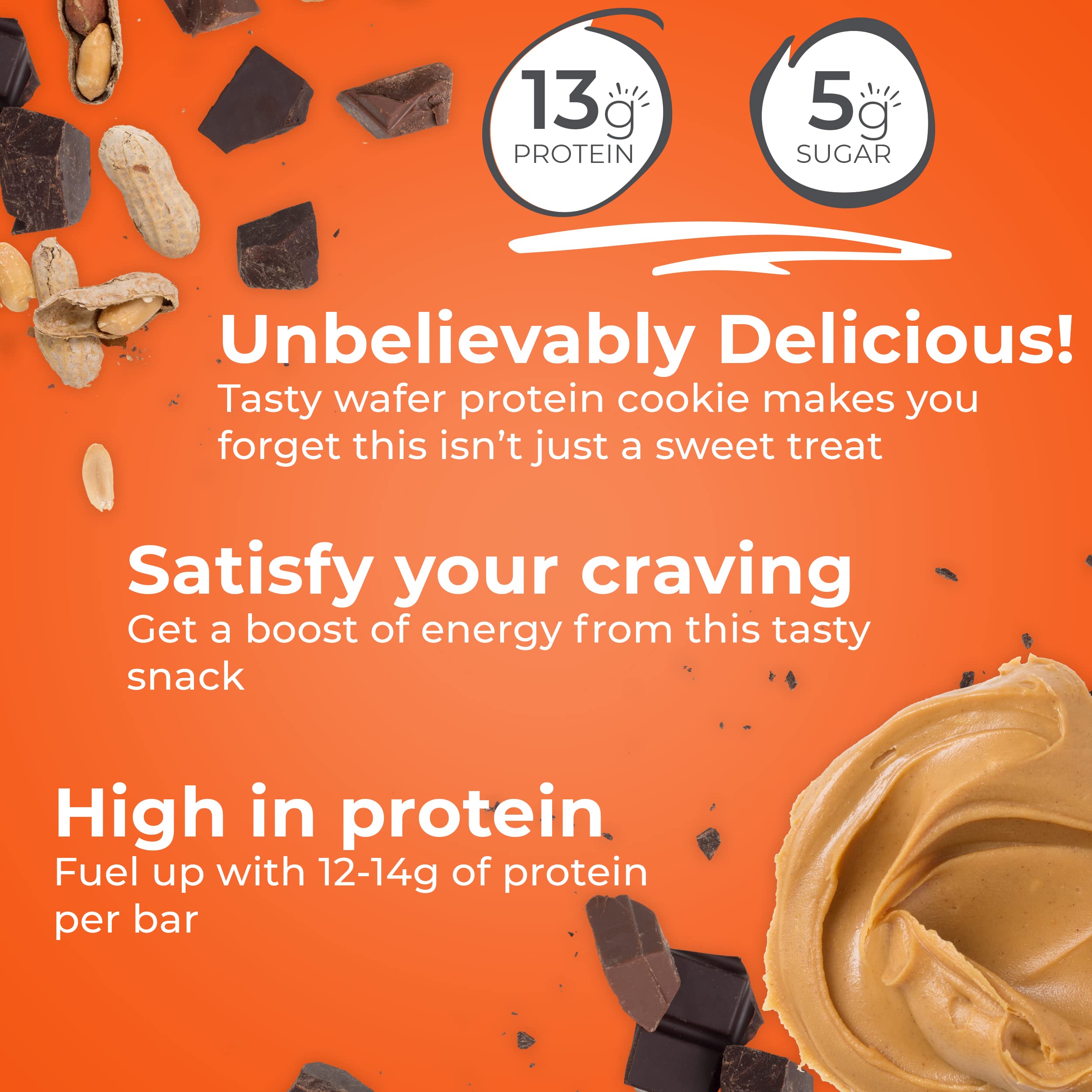 Power Crunch Whey Protein Bars, High Protein Snacks with Delicious Taste