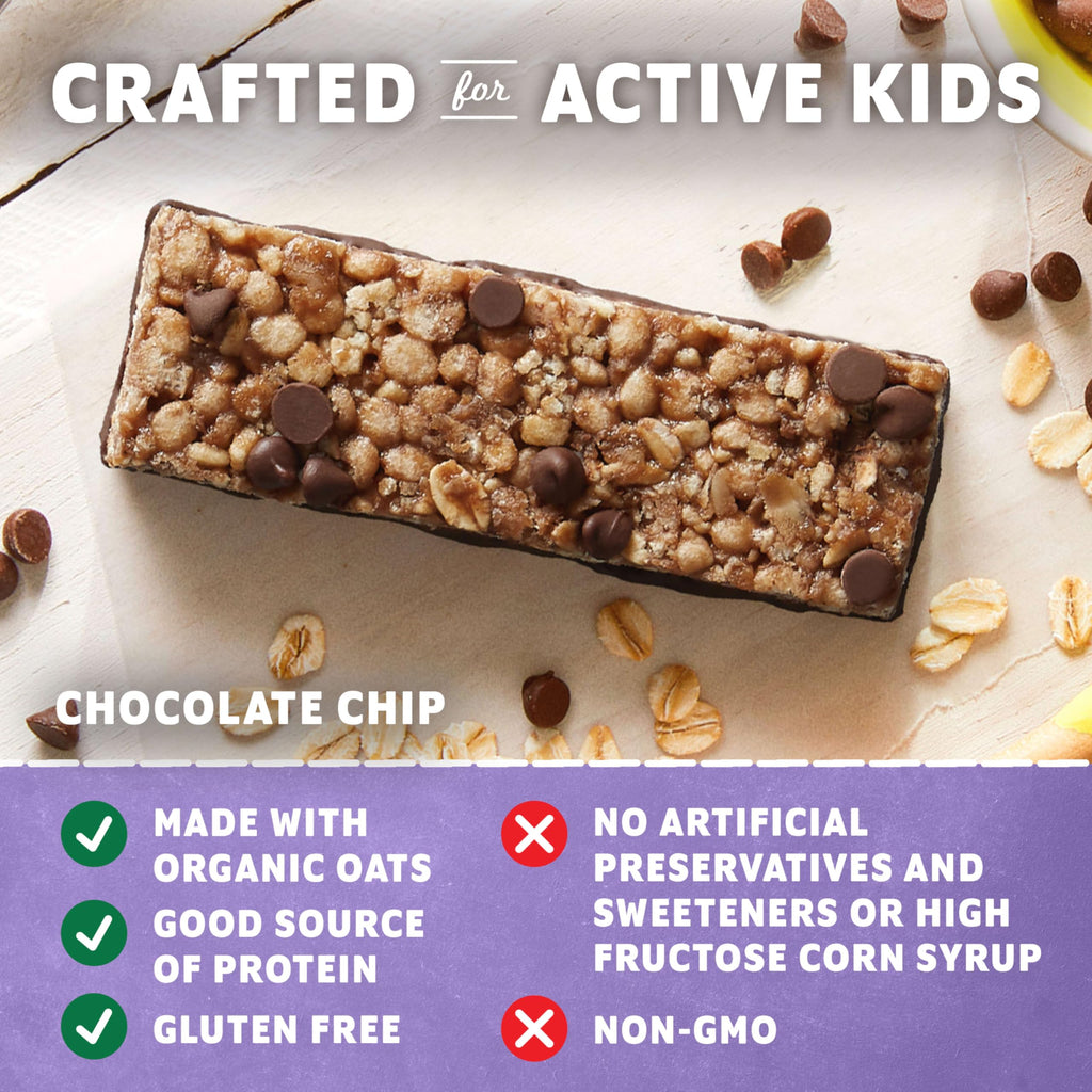Chocolate Chip Crispy Protein Bars – Organic Oats, Gluten-Free