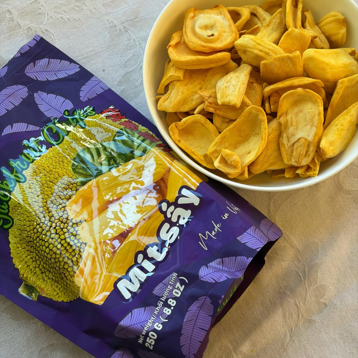 Organic Dried Jackfruit Chips – Unsweetened Crunchy Snack
