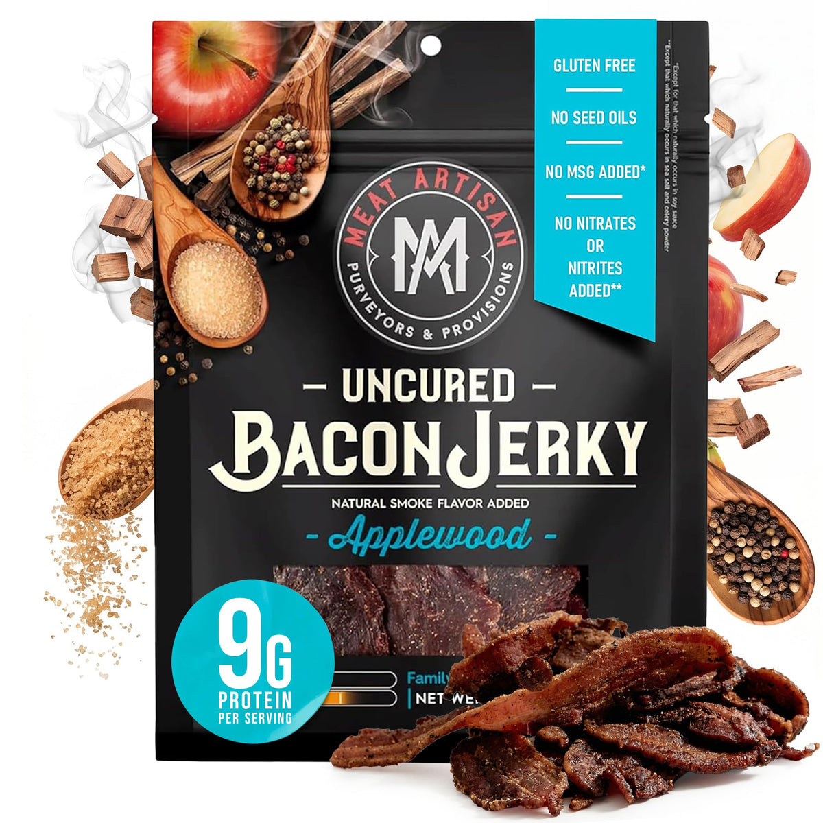 Meat Artisan Uncured Bacon Jerky | Premium Uncured Bacon