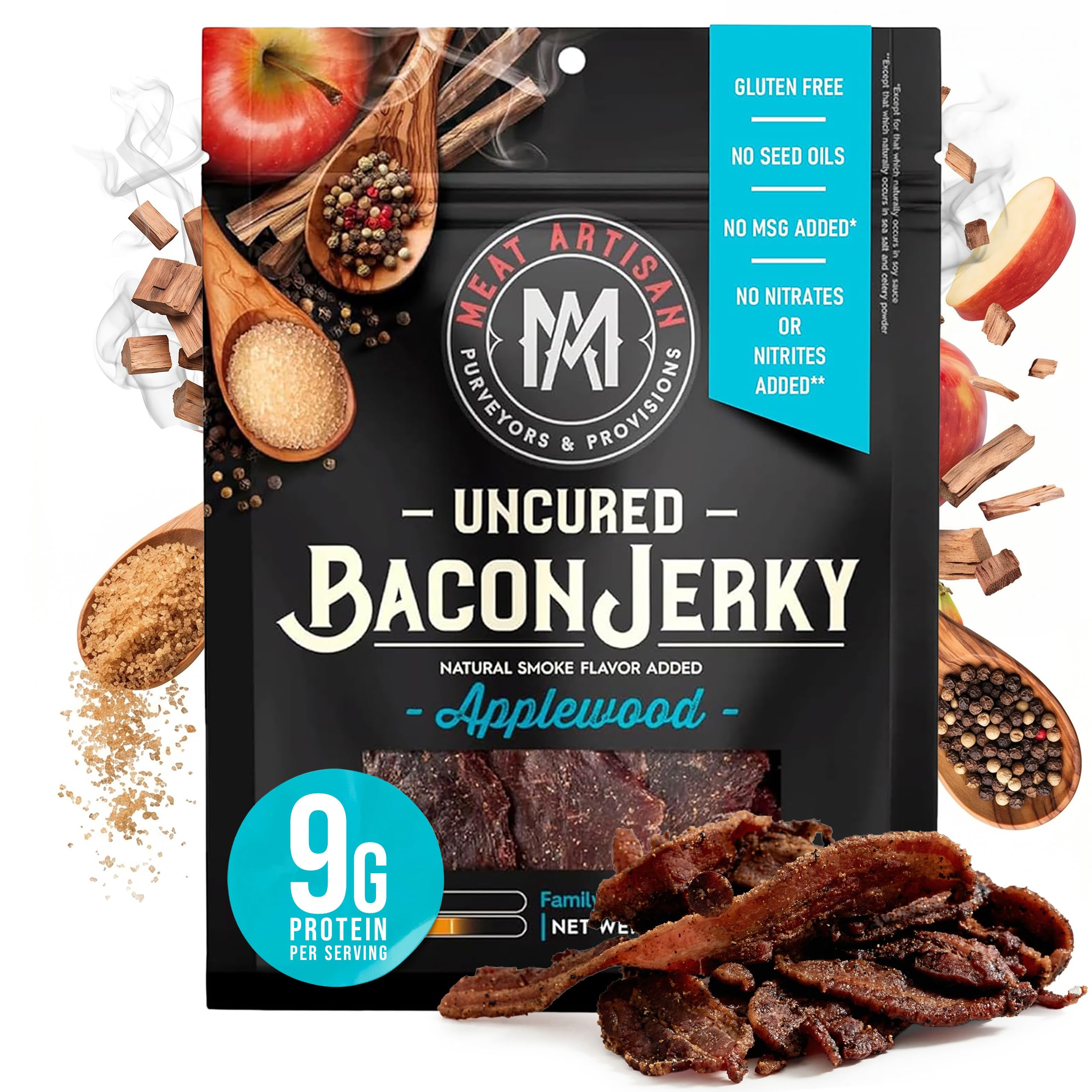 Meat Artisan Uncured Bacon Jerky | Premium Uncured Bacon